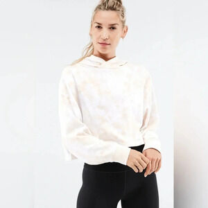 Fabletics Eco Conscious Pullover in Honey Milk Magma Size L Cropped Hoodie